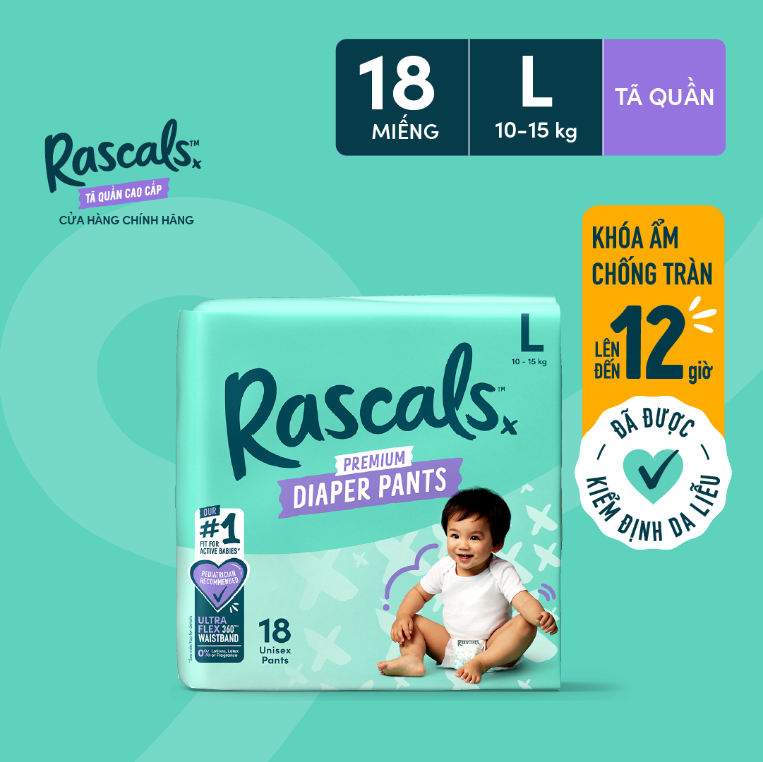 Rascals Pants Convenience Pack · Size L · 18 pcs