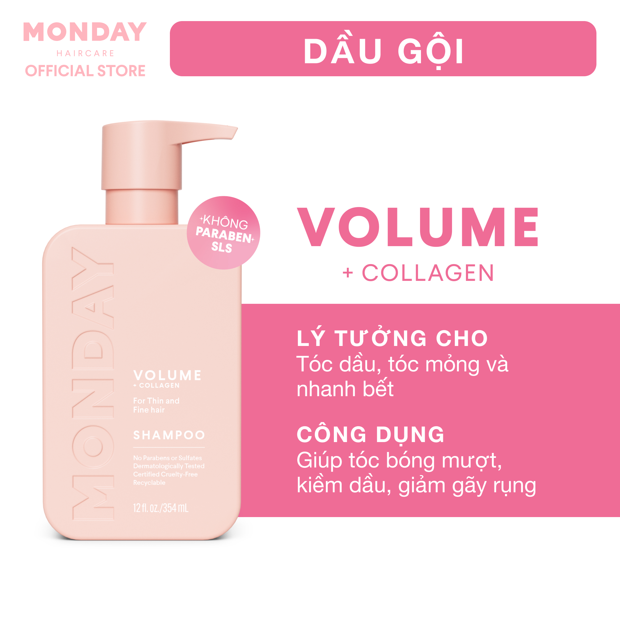 MONDAY Shampoo Volume · 354 ml